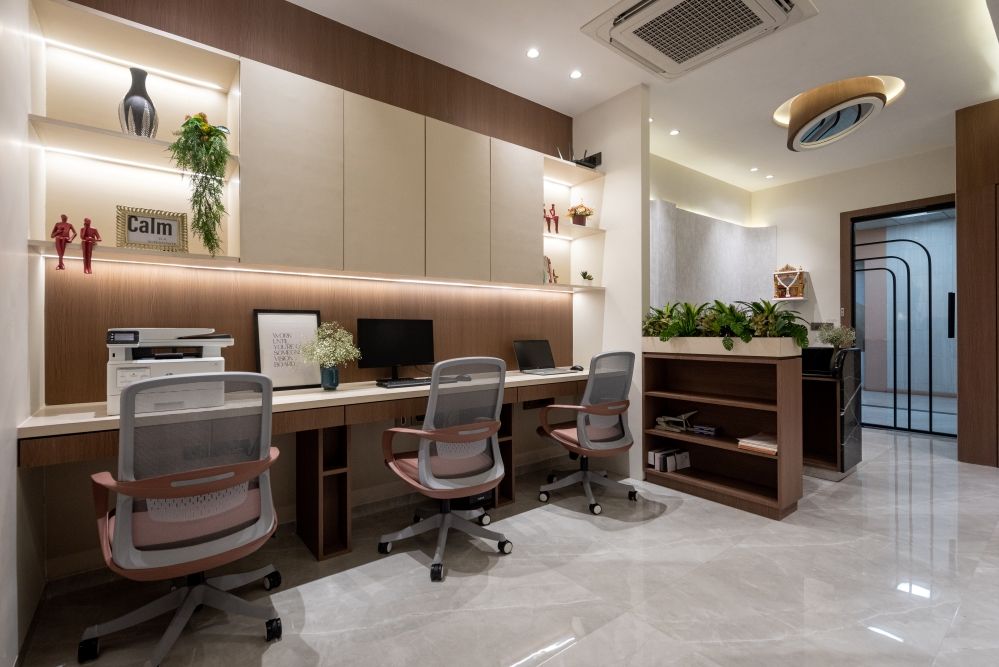 Modern Open-Plan Bench with Under-Desk Mobile Lockable Pedestal #49